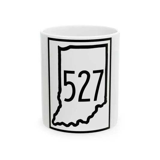 Indiana 527 (Indiana) (Road Sign) White Coffee Mug 11oz - Go Mug Yourself