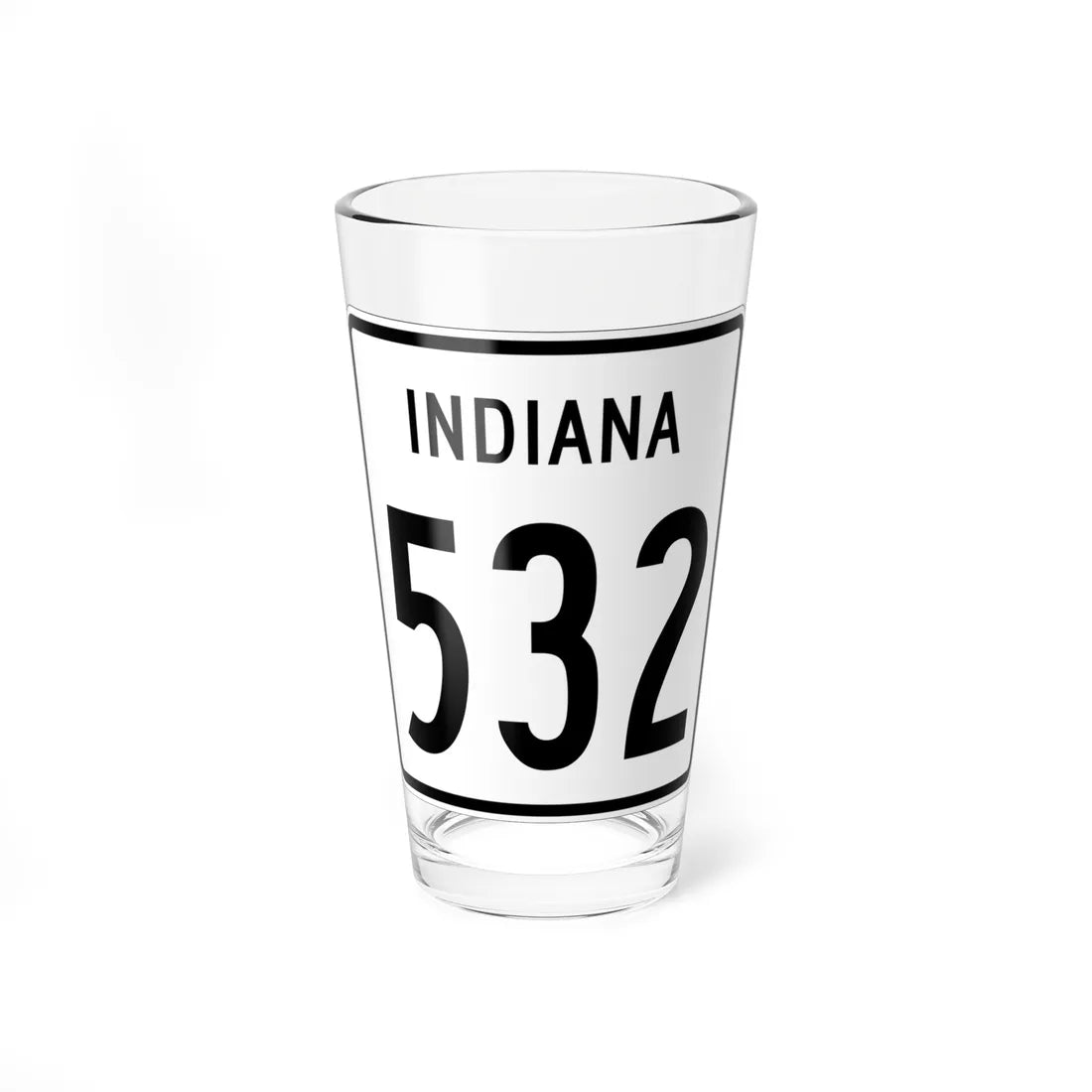 Indiana 532 1955 (Indiana) (Road Sign) Pint Glass 16oz 16oz - Go Mug Yourself