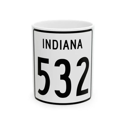 Indiana 532 1955 (Indiana) (Road Sign) White Coffee Mug 11oz - Go Mug Yourself