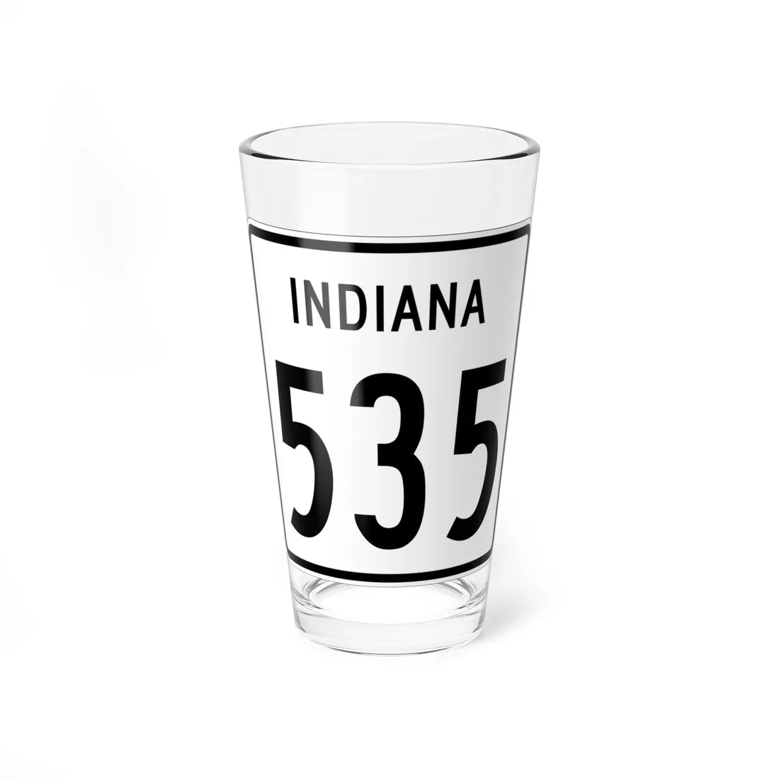 Indiana 535 1955 (Indiana) (Road Sign) Pint Glass 16oz 16oz - Go Mug Yourself