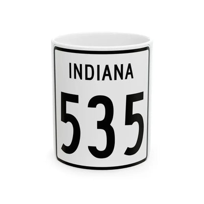 Indiana 535 1955 (Indiana) (Road Sign) White Coffee Mug 11oz - Go Mug Yourself
