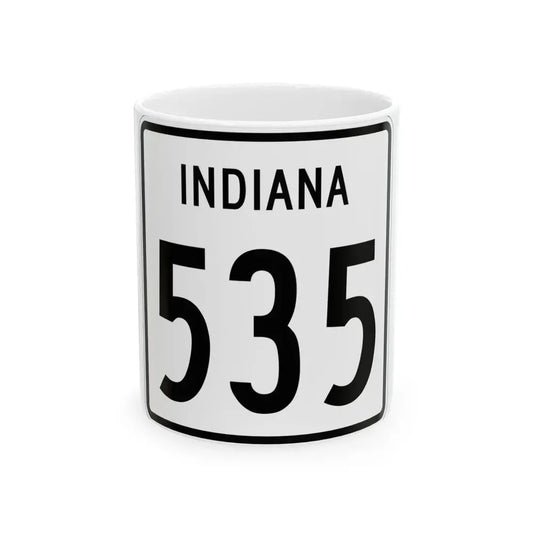 Indiana 535 1955 (Indiana) (Road Sign) White Coffee Mug 11oz - Go Mug Yourself