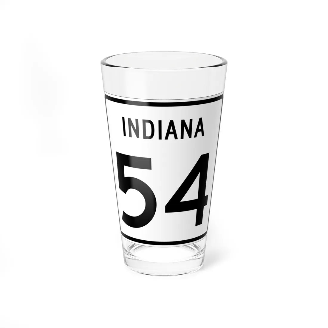 Indiana 54 (Indiana) (Road Sign) Pint Glass 16oz 16oz - Go Mug Yourself