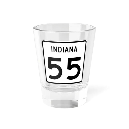 Indiana 55 (Indiana) (Road Sign) Shot Glass 1.5oz 1.5oz - Go Mug Yourself