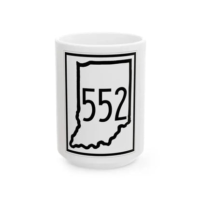 Indiana 552 1948 (Indiana) (Road Sign) White Coffee Mug 15oz - Go Mug Yourself