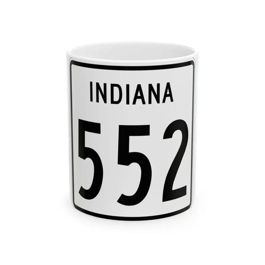 Indiana 552 1955 (Indiana) (Road Sign) White Coffee Mug 11oz - Go Mug Yourself