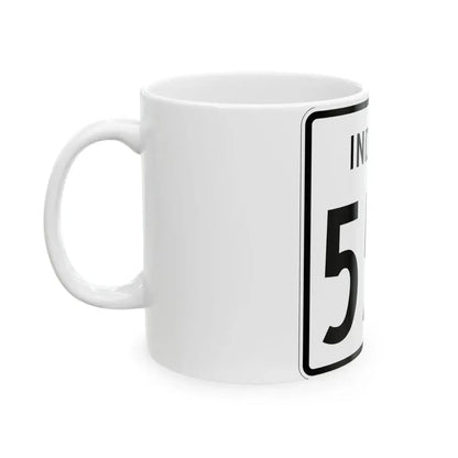 Indiana 555 1955 (Indiana) (Road Sign) White Coffee Mug - Go Mug Yourself