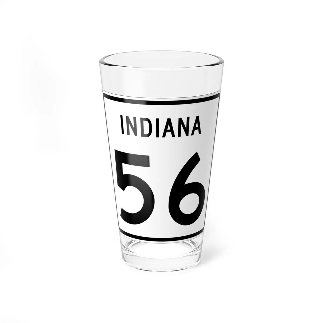 Indiana 56 (Indiana) (Road Sign) Pint Glass 16oz 16oz - Go Mug Yourself