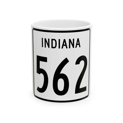 Indiana 562 1955 (Indiana) (Road Sign) White Coffee Mug 11oz - Go Mug Yourself