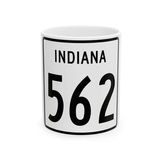 Indiana 562 1955 (Indiana) (Road Sign) White Coffee Mug 11oz - Go Mug Yourself