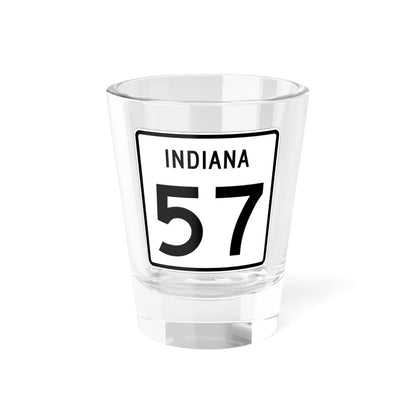 Indiana 57 (Indiana) (Road Sign) Shot Glass 1.5oz 1.5oz - Go Mug Yourself