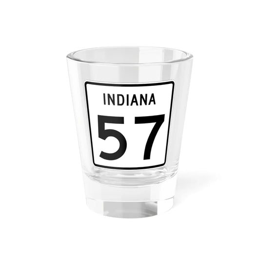 Indiana 57 (Indiana) (Road Sign) Shot Glass 1.5oz 1.5oz - Go Mug Yourself
