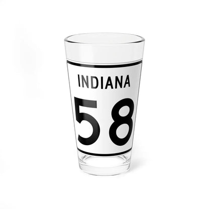 Indiana 58 (Indiana) (Road Sign) Pint Glass 16oz 16oz - Go Mug Yourself
