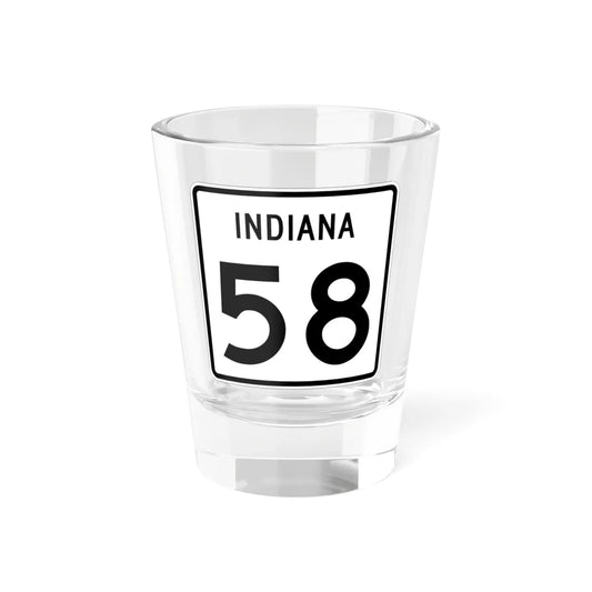 Indiana 58 (Indiana) (Road Sign) Shot Glass 1.5oz 1.5oz - Go Mug Yourself