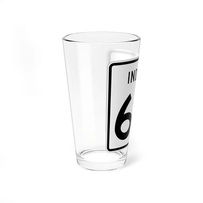 Indiana 60 (Indiana) (Road Sign) Pint Glass 16oz - Go Mug Yourself