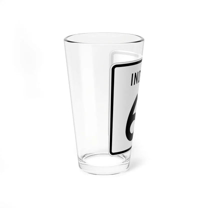 Indiana 61 (Indiana) (Road Sign) Pint Glass 16oz - Go Mug Yourself