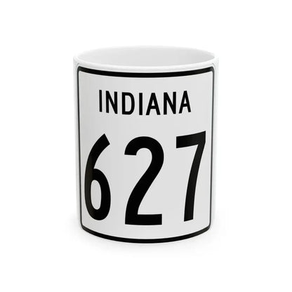 Indiana 627 1955 (Indiana) (Road Sign) White Coffee Mug 11oz - Go Mug Yourself