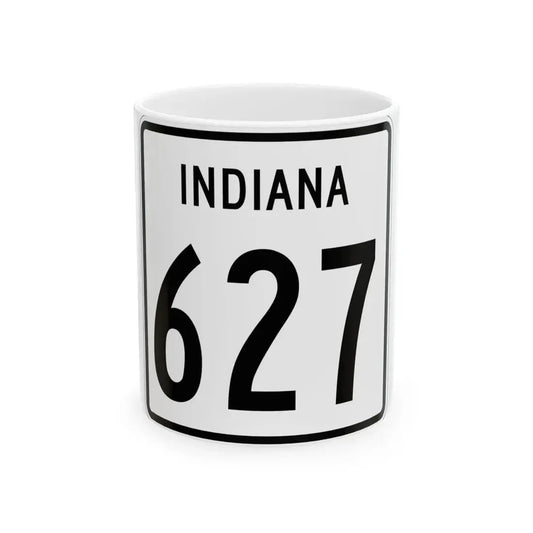 Indiana 627 1955 (Indiana) (Road Sign) White Coffee Mug 11oz - Go Mug Yourself