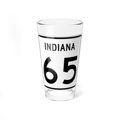 Indiana 65 (Indiana) (Road Sign) Pint Glass 16oz 16oz - Go Mug Yourself