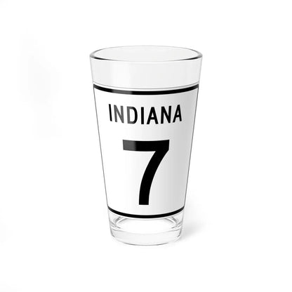Indiana 7 (Indiana) (Road Sign) Pint Glass 16oz 16oz - Go Mug Yourself