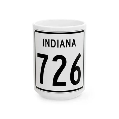 Indiana 726 1955 (Indiana) (Road Sign) White Coffee Mug 15oz - Go Mug Yourself