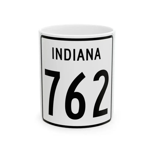 Indiana 762 1955 (Indiana) (Road Sign) White Coffee Mug 11oz - Go Mug Yourself
