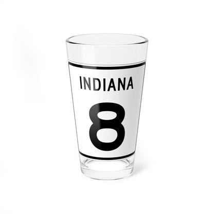 Indiana 8 1955 (Indiana) (Road Sign) Pint Glass 16oz 16oz - Go Mug Yourself