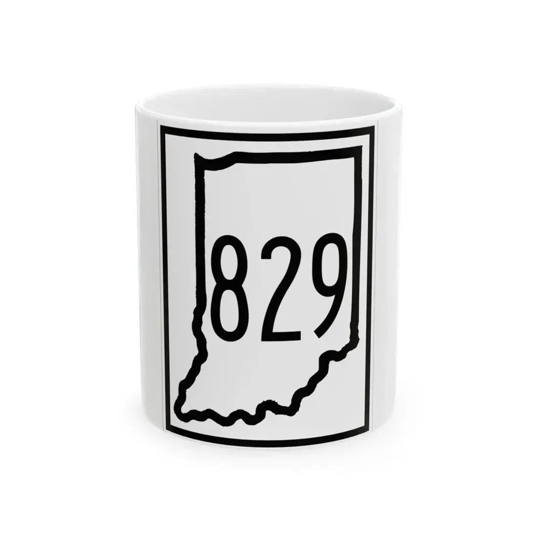 Indiana 829 1948 (Indiana) (Road Sign) White Coffee Mug 11oz - Go Mug Yourself
