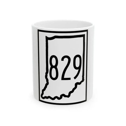 Indiana 829 1948 (Indiana) (Road Sign) White Coffee Mug 11oz - Go Mug Yourself