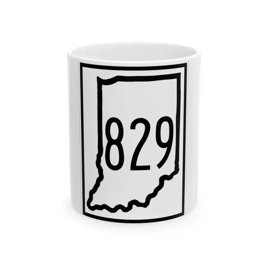 Indiana 829 1948 (Indiana) (Road Sign) White Coffee Mug 11oz - Go Mug Yourself