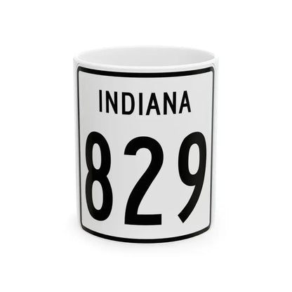 Indiana 829 1955 (Indiana) (Road Sign) White Coffee Mug 11oz - Go Mug Yourself