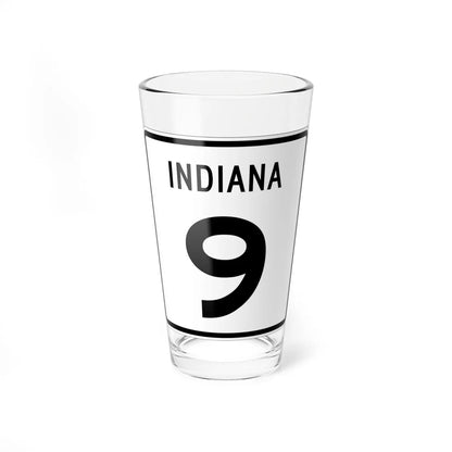 Indiana 9 1955 (Indiana) (Road Sign) Pint Glass 16oz 16oz - Go Mug Yourself