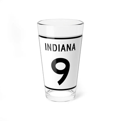 Indiana 9 (Indiana) (Road Sign) Pint Glass 16oz 16oz - Go Mug Yourself