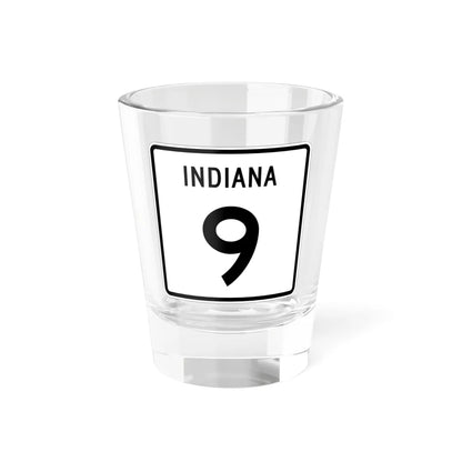 Indiana 9 (Indiana) (Road Sign) Shot Glass 1.5oz 1.5oz - Go Mug Yourself