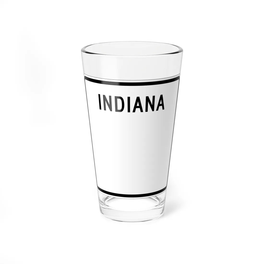 Indiana blank (Indiana) (Road Sign) Pint Glass 16oz 16oz - Go Mug Yourself