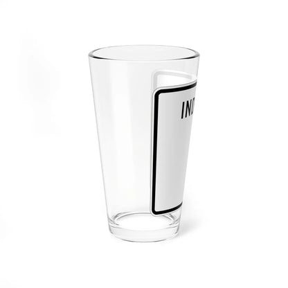 Indiana blank (Indiana) (Road Sign) Pint Glass 16oz - Go Mug Yourself