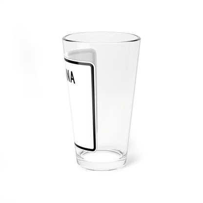 Indiana blank (Indiana) (Road Sign) Pint Glass 16oz - Go Mug Yourself
