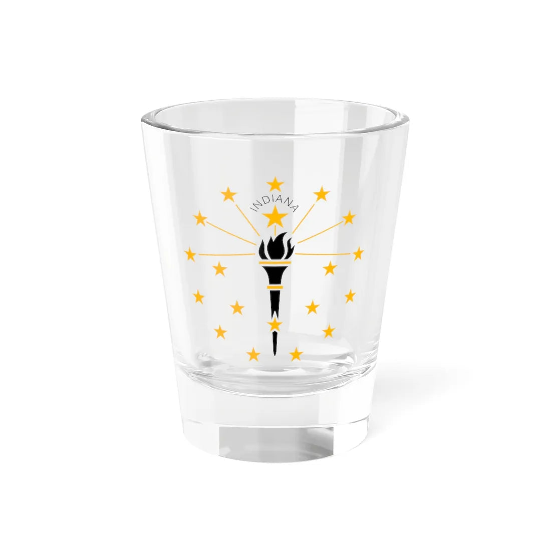 Indiana State Flag Emblem (India) Shot Glass 1.5oz 1.5oz - Go Mug Yourself