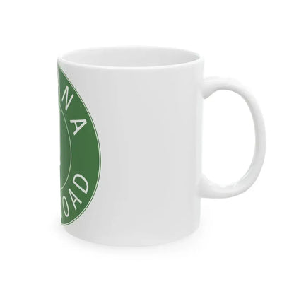 Indiana Toll Road logo 1968 (Indiana) (Road Sign) White Coffee Mug - Go Mug Yourself