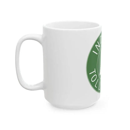 Indiana Toll Road logo 1968 (Indiana) (Road Sign) White Coffee Mug - Go Mug Yourself