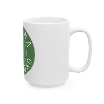 Indiana Toll Road logo 1968 (Indiana) (Road Sign) White Coffee Mug - Go Mug Yourself