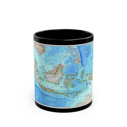 Indonesia 1 (1996) (Map) Black Coffee Mug-11oz-Go Mug Yourself