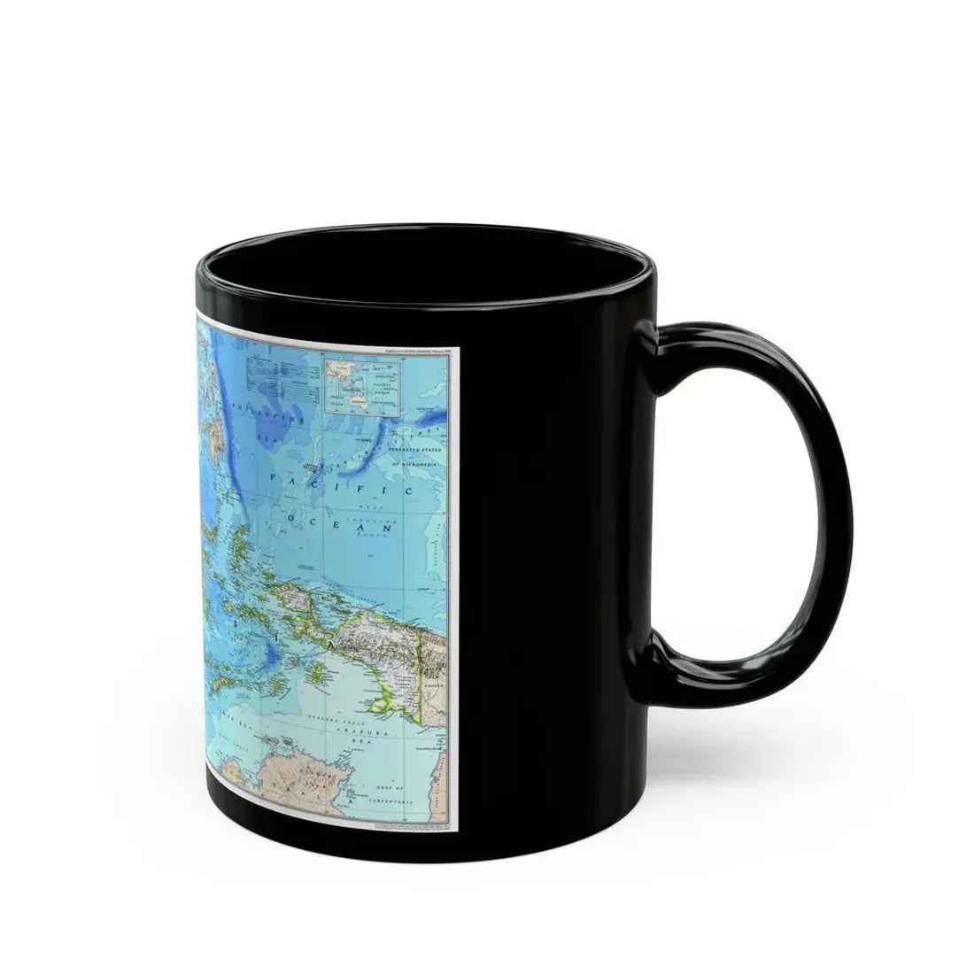 Indonesia 1 (1996) (Map) Black Coffee Mug - Go Mug Yourself