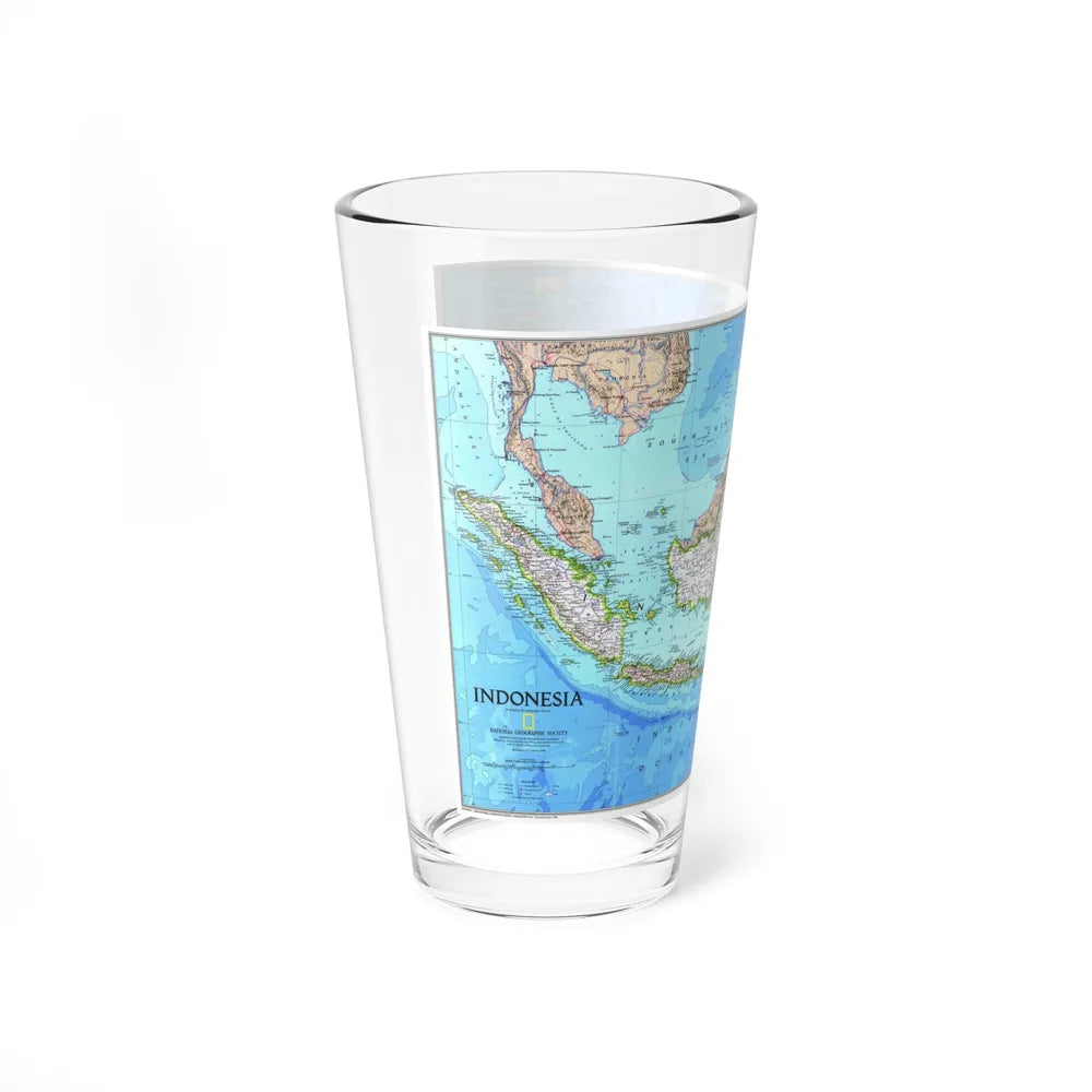 Indonesia 1 (1996) (Map) Pint Glass 16oz-Go Mug Yourself