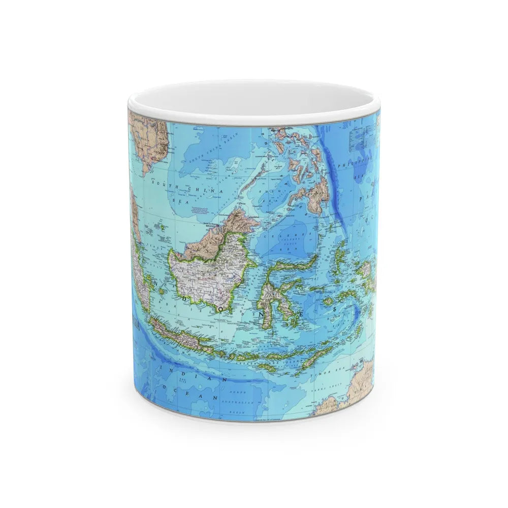 Indonesia 1 (1996) (Map) White Coffee Mug-11oz-Go Mug Yourself