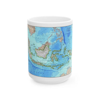 Indonesia 1 (1996) (Map) White Coffee Mug-15oz-Go Mug Yourself