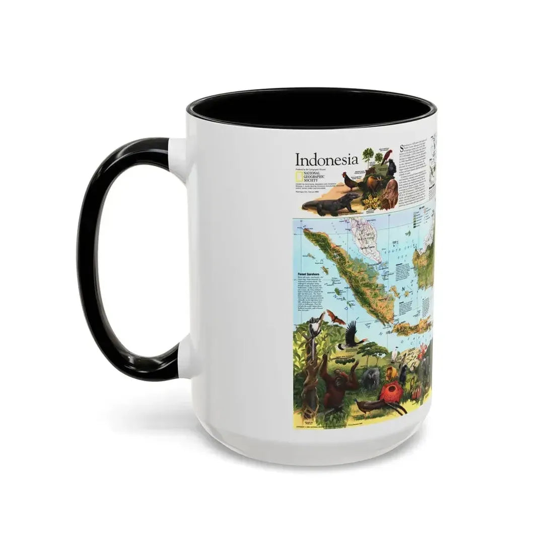 Indonesia 2 (1996) (Map) Accent Coffee Mug - Go Mug Yourself
