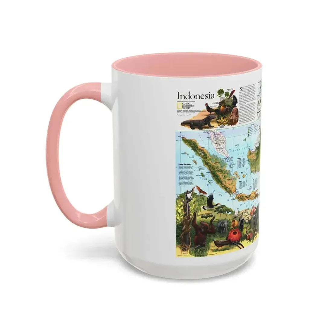 Indonesia 2 (1996) (Map) Accent Coffee Mug - Go Mug Yourself