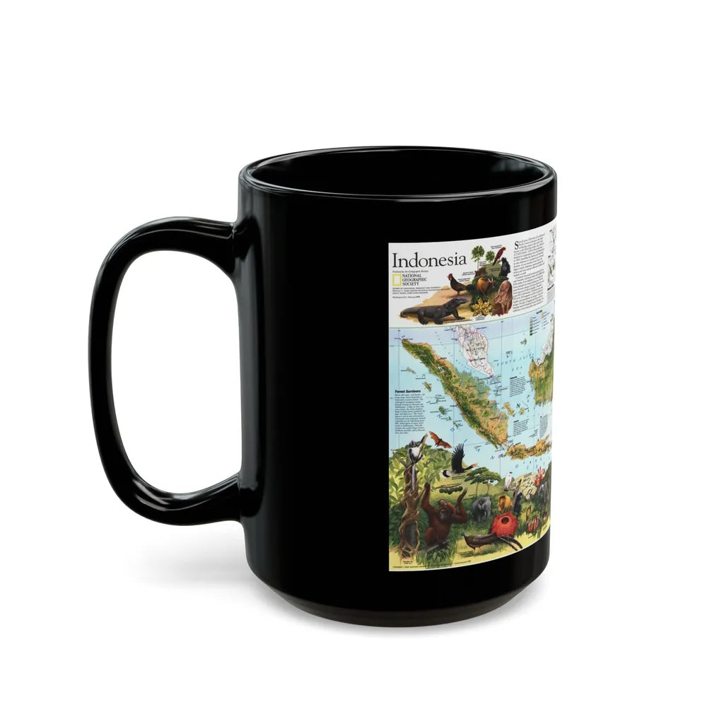 Indonesia 2 (1996) (Map) Black Coffee Mug-Go Mug Yourself