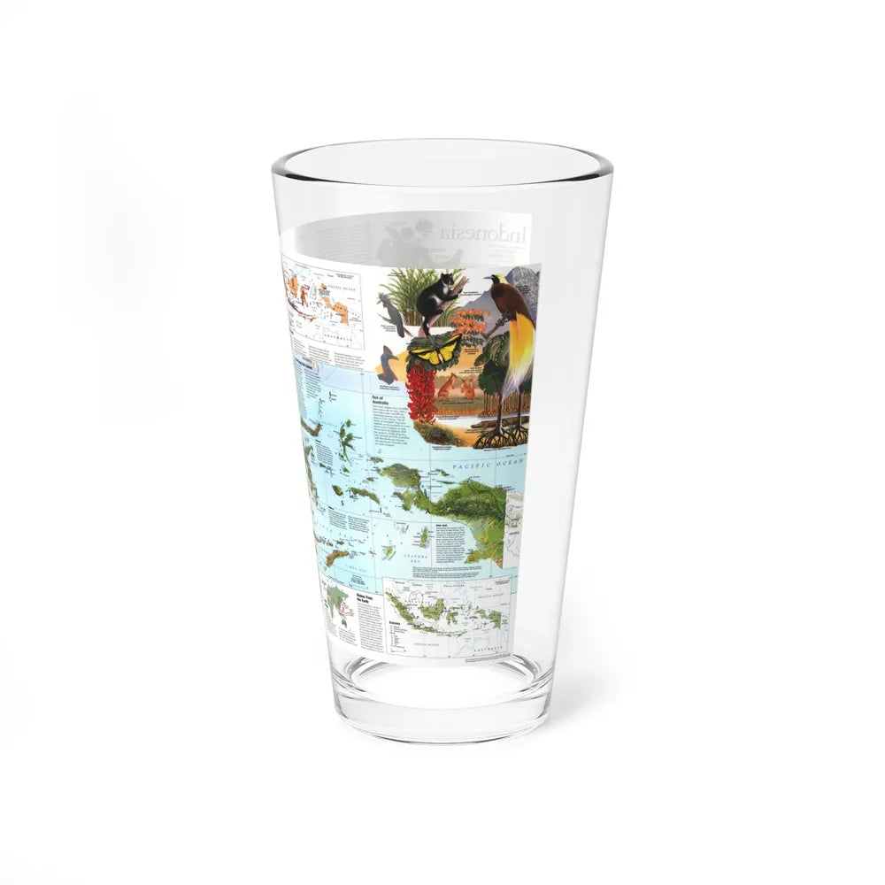 Indonesia 2 (1996) (Map) Pint Glass 16oz-Go Mug Yourself